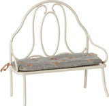 Vintage bench, Miniature - Off white