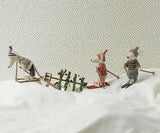 Dad Winter Mouse with Ski Set in Blue