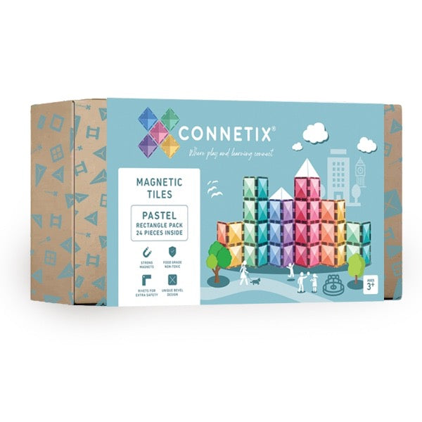 Connetix, Rectangle Pack: Pastel Tiles 24pc CON-US-P24R