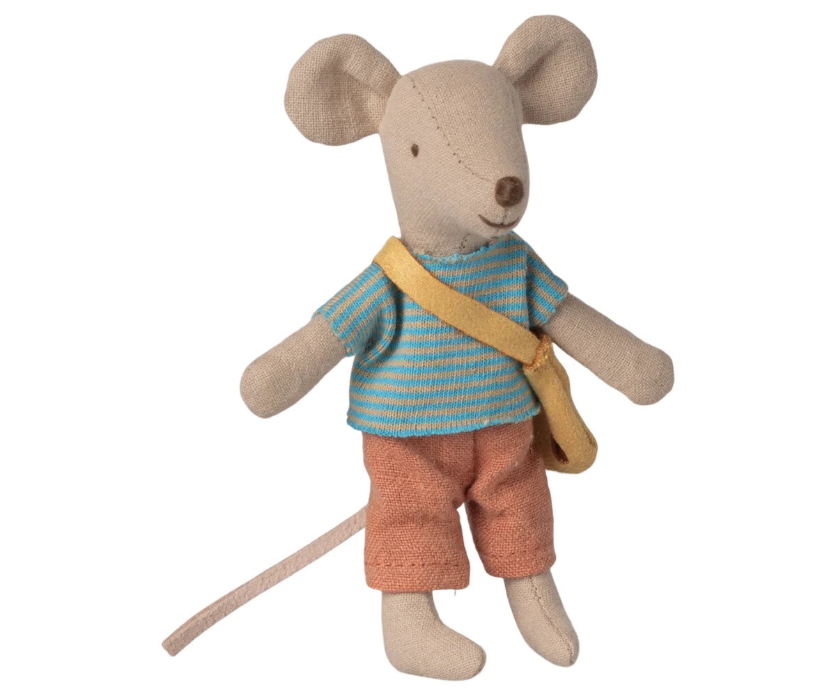 Maileg, Mouse: Little Brother with Bag 17-6101-00