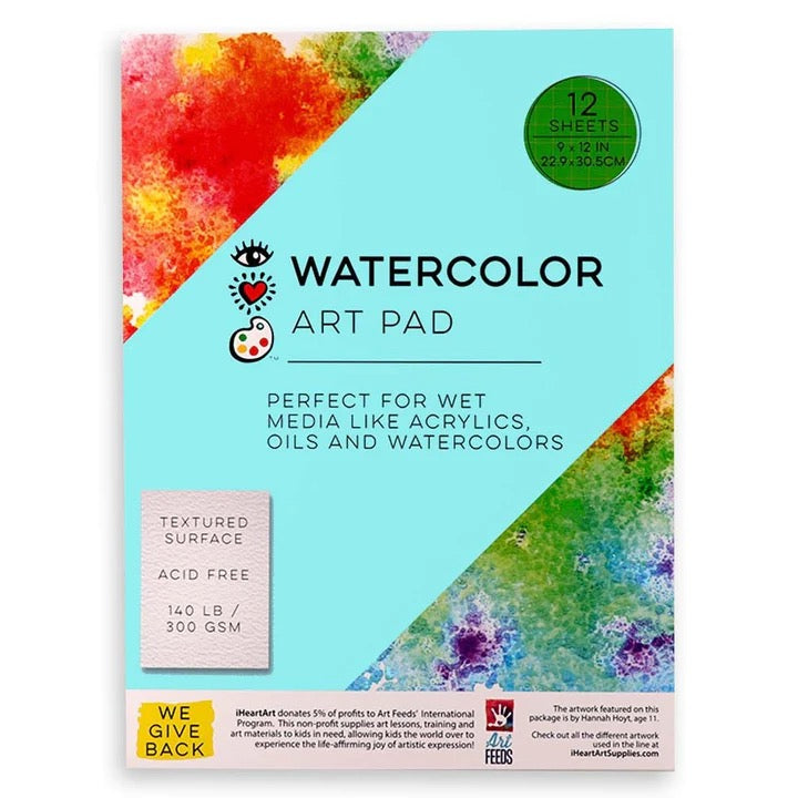 Bright Stripes, Watercolor Art Pad, 9x12 72212