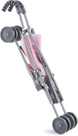 Corolle, Umbrella Baby Doll Stroller - Pink Stripe 141640