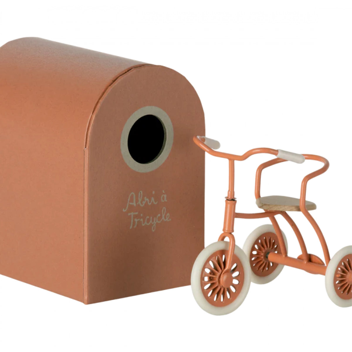 Maileg, Mouse: Abri a Tricycle - Coral 11-4105-00