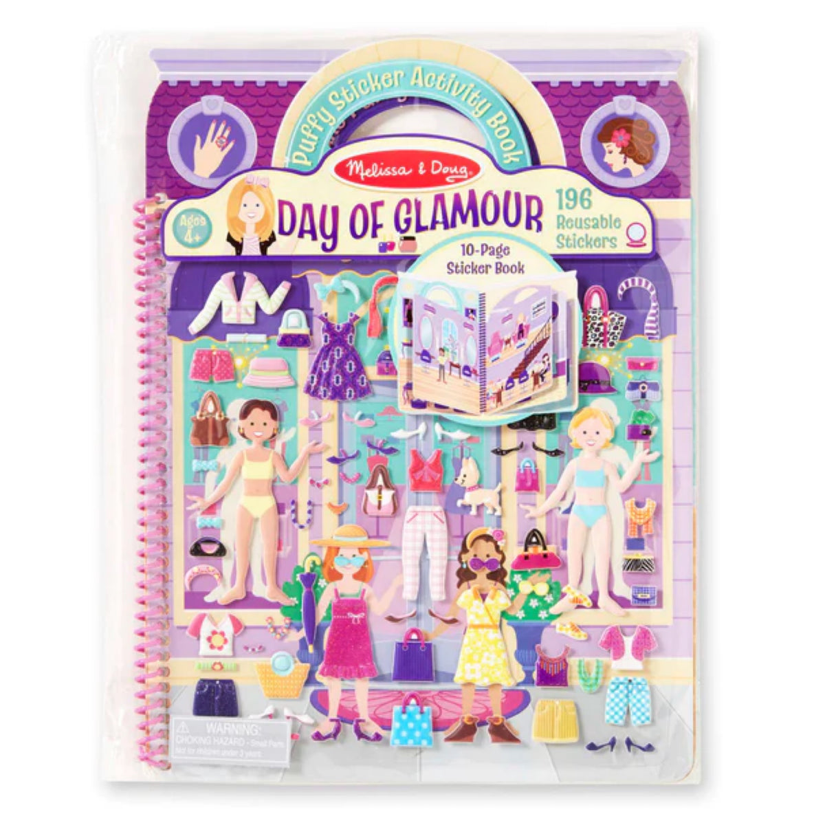 Melissa & Doug, Puffy Sticker Activity Book: Day of Glamour 9412