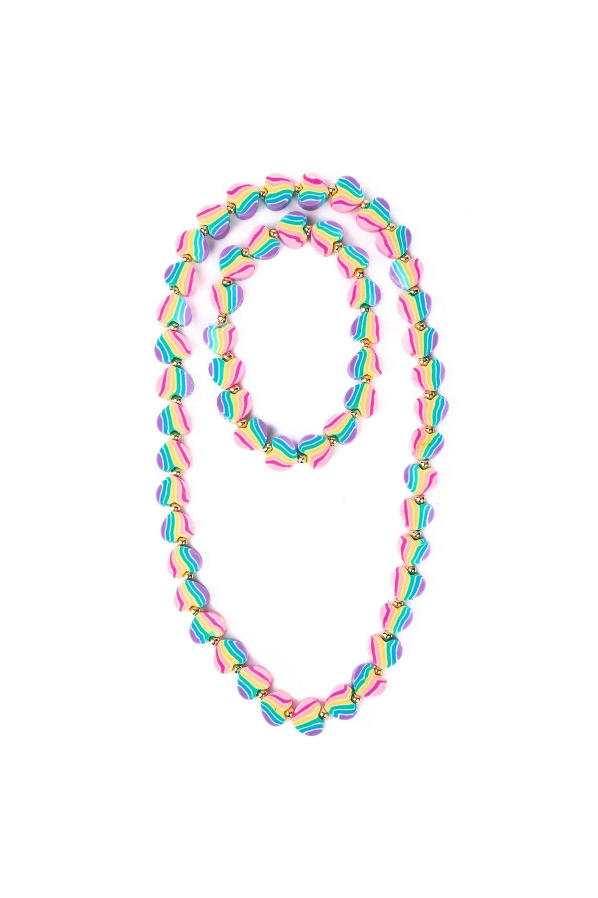 Great Pretenders, Rainbow Hearts Necklace & Bracelet Set 86170