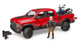 Bruder, RAM 2500 Power Wagon with Ducati Scrambler Desert Sled and Driver - 02502