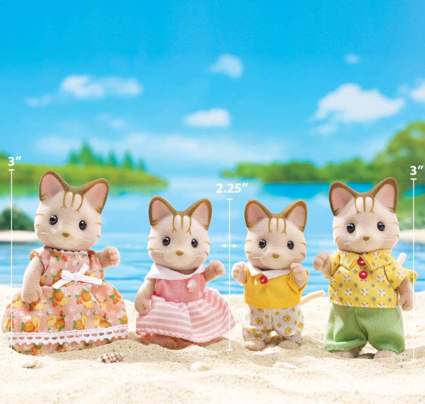 Calico Critters, Sandy Cat Family - cc1406