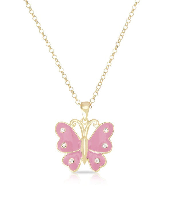 Lily Nily, Butterfly Pendant Necklace 478P-PK