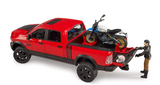 Bruder, RAM 2500 Power Wagon with Ducati Scrambler Desert Sled and Driver - 02502