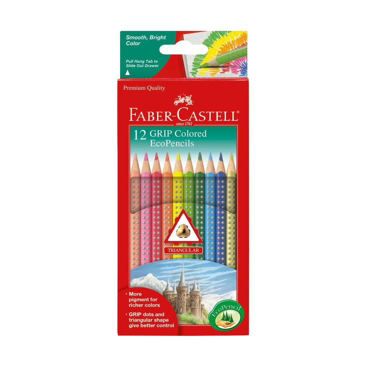 Faber Castell, 12 Grip Colored EcoPencils 9121012