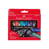 Faber Castell, 6 Metallic Gel Sticks 14542