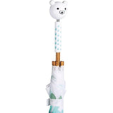 Vilac, Umbrella: Sora Polar Bear, Green Raindrops
