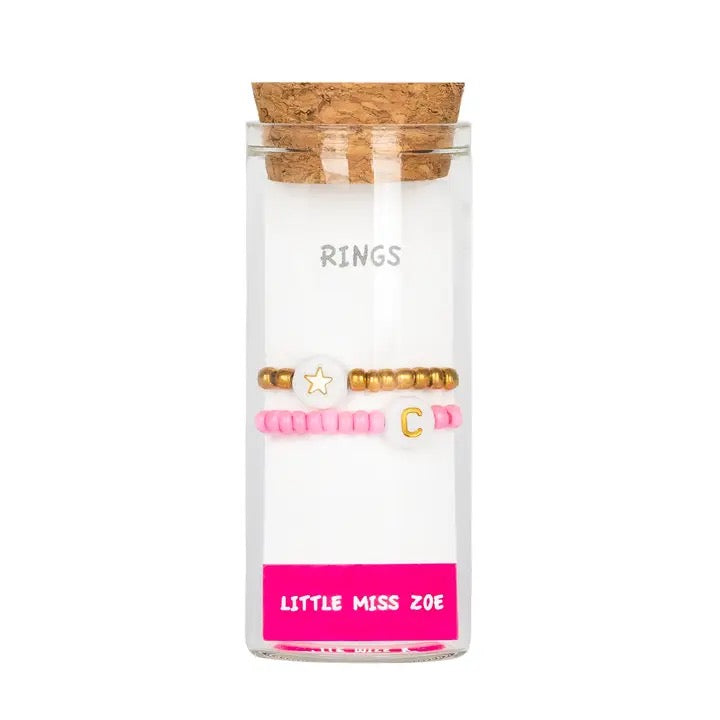 Little Miss Zoe, Initial Ring - Pink
