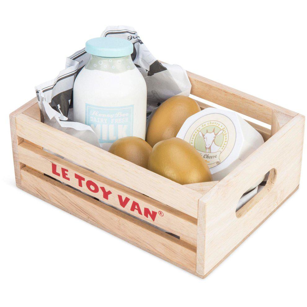 Le Toy Van, Market Crate: Cheese & Dairy TV185