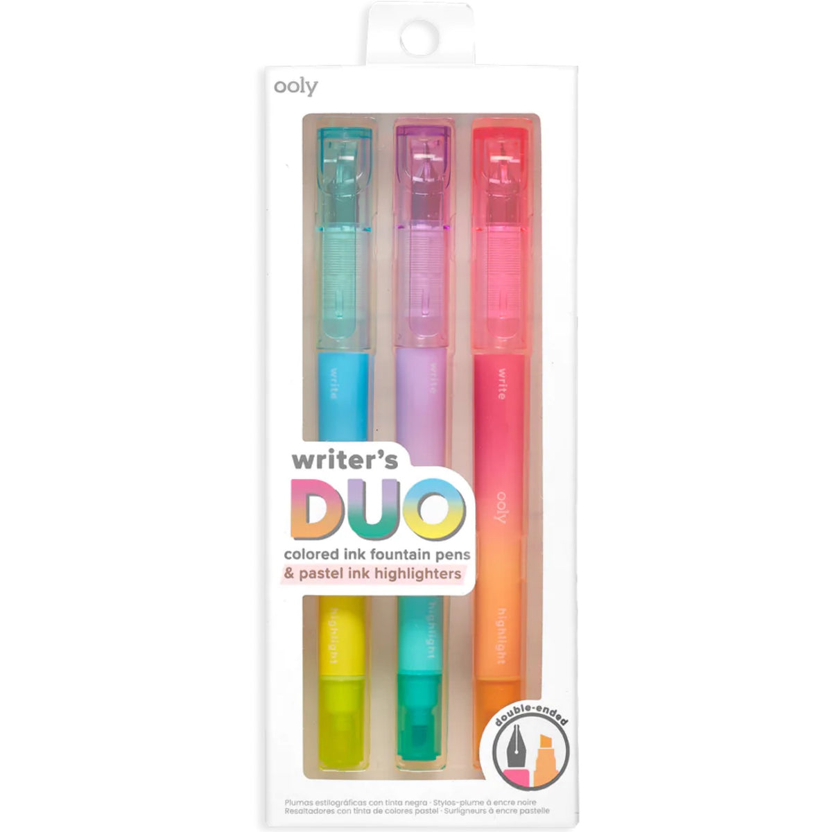 Ooly, Writers Duo 2 in 1 Fountain Pens and Highlighters 132-125
