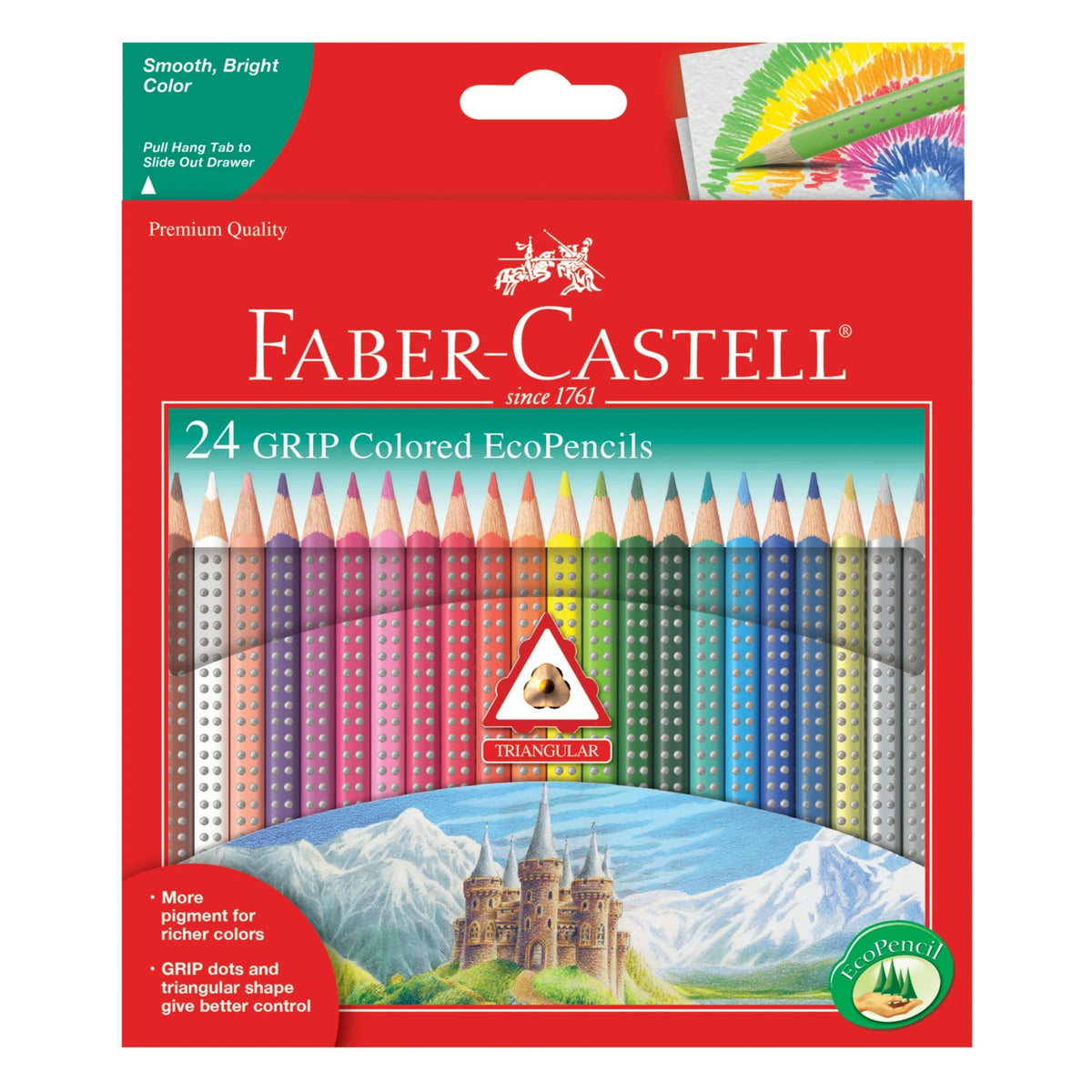 Faber Castell, 24 Grip Colored EcoPencils 9121024