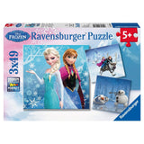 Ravensburger, Disney Frozen: Winter Adventures Puzzle 3 Pack 49pc o9264