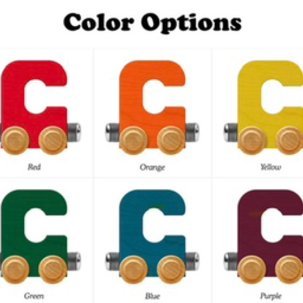 Name Train Letters, Bright Finish: C
