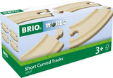 Brio, Short Curved Train Tracks Set  33337