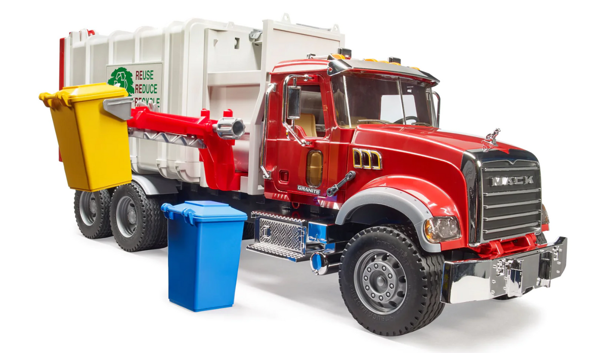 Bruder, Mack Granite Side Loading Garbage Truck  02811