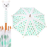Vilac, Umbrella: Sora Polar Bear, Green Raindrops