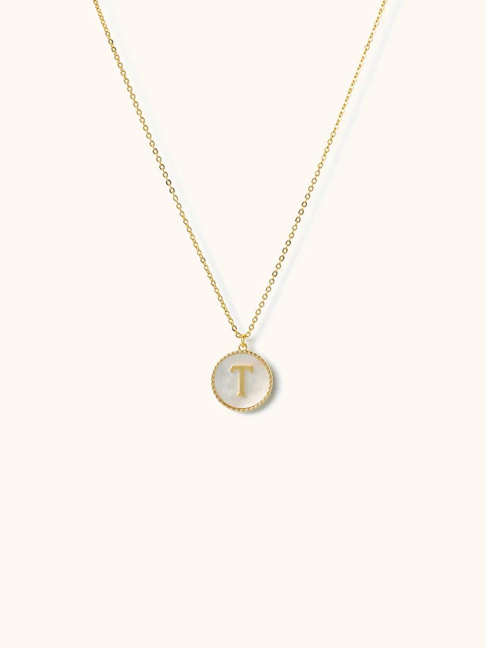 Studio Oh!, Monogram Necklace: T - Treasured SJC57