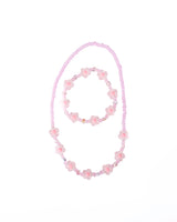 Great Pretenders, Pink Crystal Blooms Necklace & Bracelet Set 86169