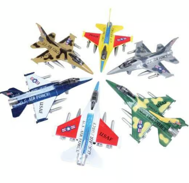 Die Cast, F-16 USAF Fighter Jet Pull Back 7" - MX616