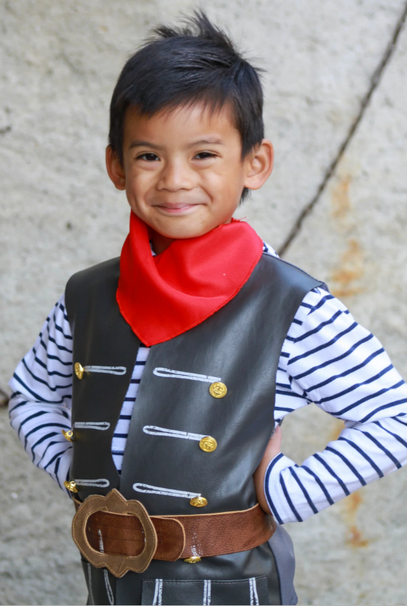 Great Pretenders, Skully Pirate Vest, Belt & Scarf: Size 5-6