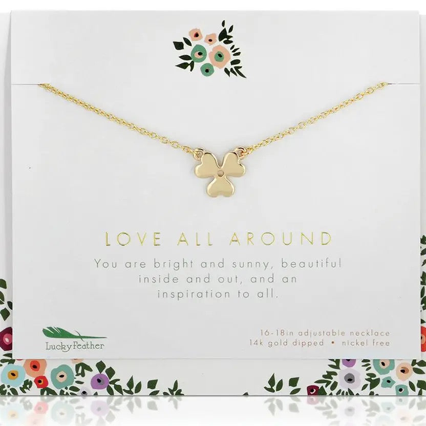 Lucky Feather, Friend/Family Necklace: Love All Around
