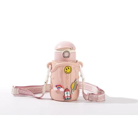 Cocosmile, Fun Charm Straw Kids Water Bottle - Pink YD8084