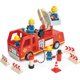Tender Leaf, Fire Engine Wooden Play Set in Multi TL8367