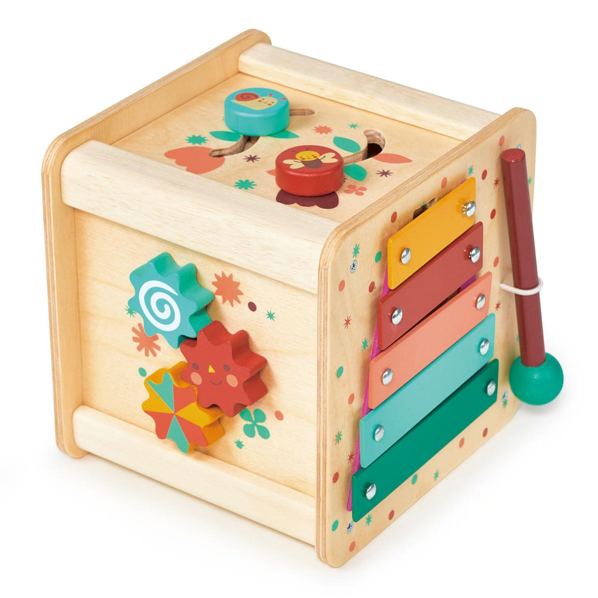 Mentari Toys, Wooden Activity Cube MT7119