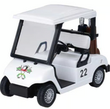Die Cast, White Golf Cart Pull Back 5" - MX607