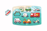 Hape, Emergency Vehicles Peg Puzzle E1457