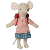 Maileg, Tricycle Mouse: Big Sister with Bag - Red 17-3206-00