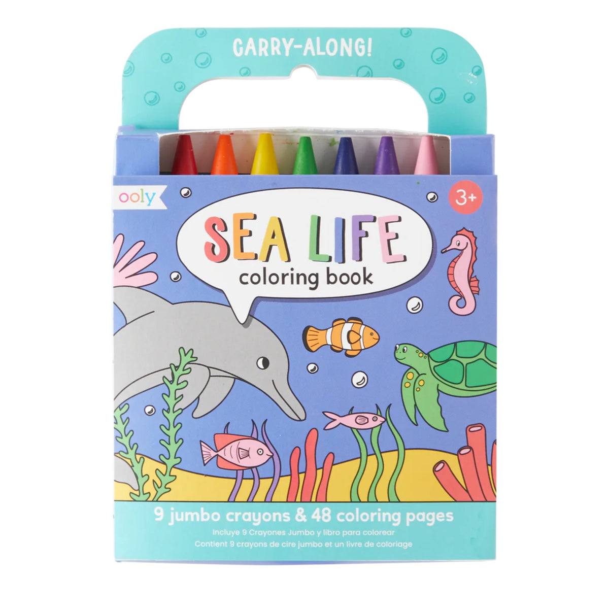 Ooly, Carry Along Coloring Books Set with Crayons: Sea Life 138-022