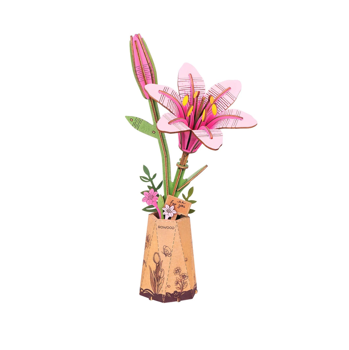 Hands Craft, Wooden Puzzle: Pink Lily TW071
