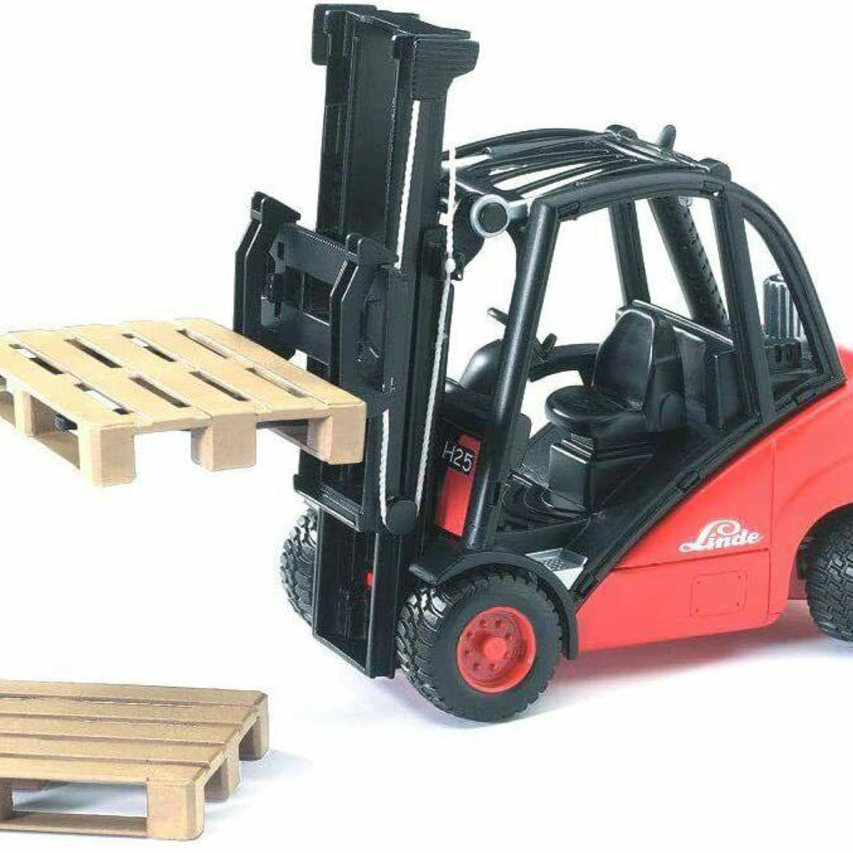 Bruder, Linde Forklift H30D with 2 Pallets 02511