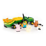 Tomy, John Deere: Animal Sounds Hayride Musical Tractor Toy with Farm Animals 34908