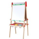 Hape, All in 1 Wooden Art Easel with Paper Roll & Accessories E1010B
