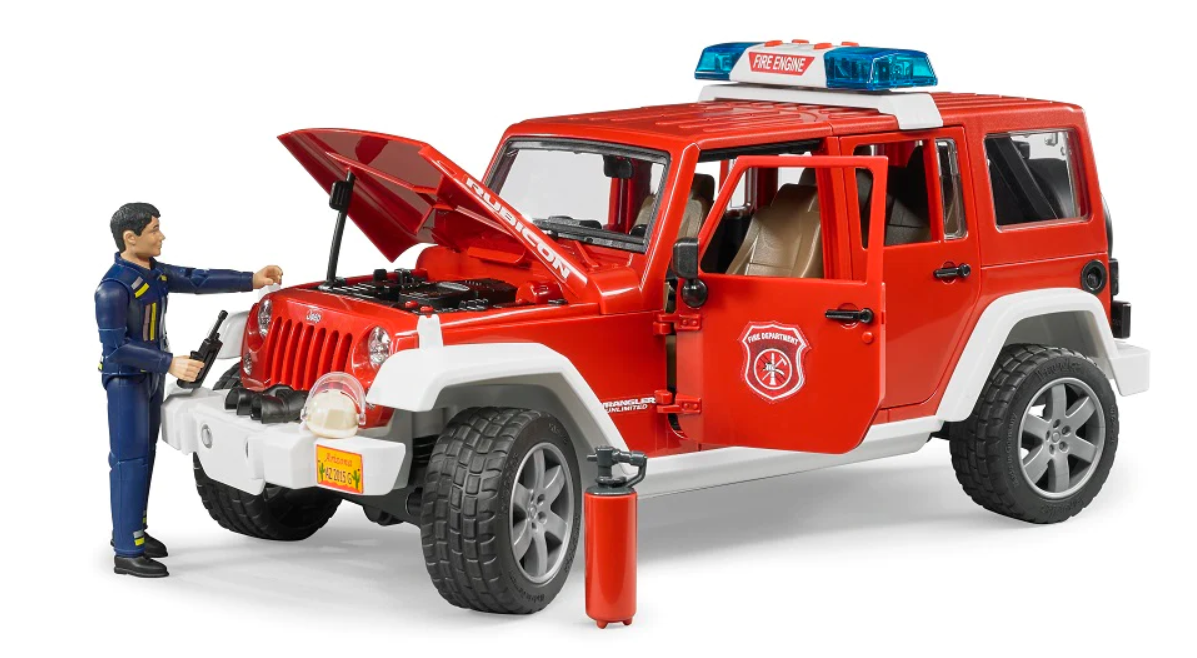 Bruder, Jeep Rubicon Fire Rescue with Fireman  02528