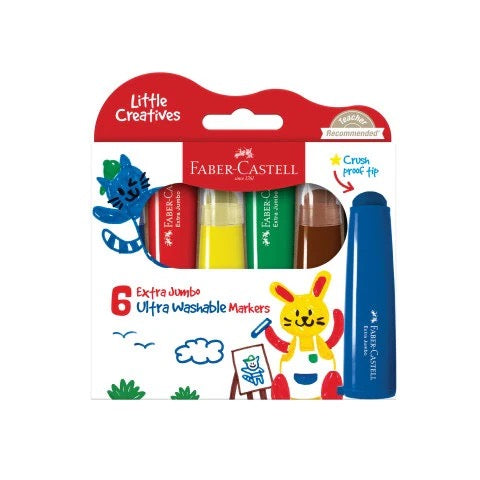 Faber Castell, Little Creatives: Jumbo Ultra Washable Markers FC354503