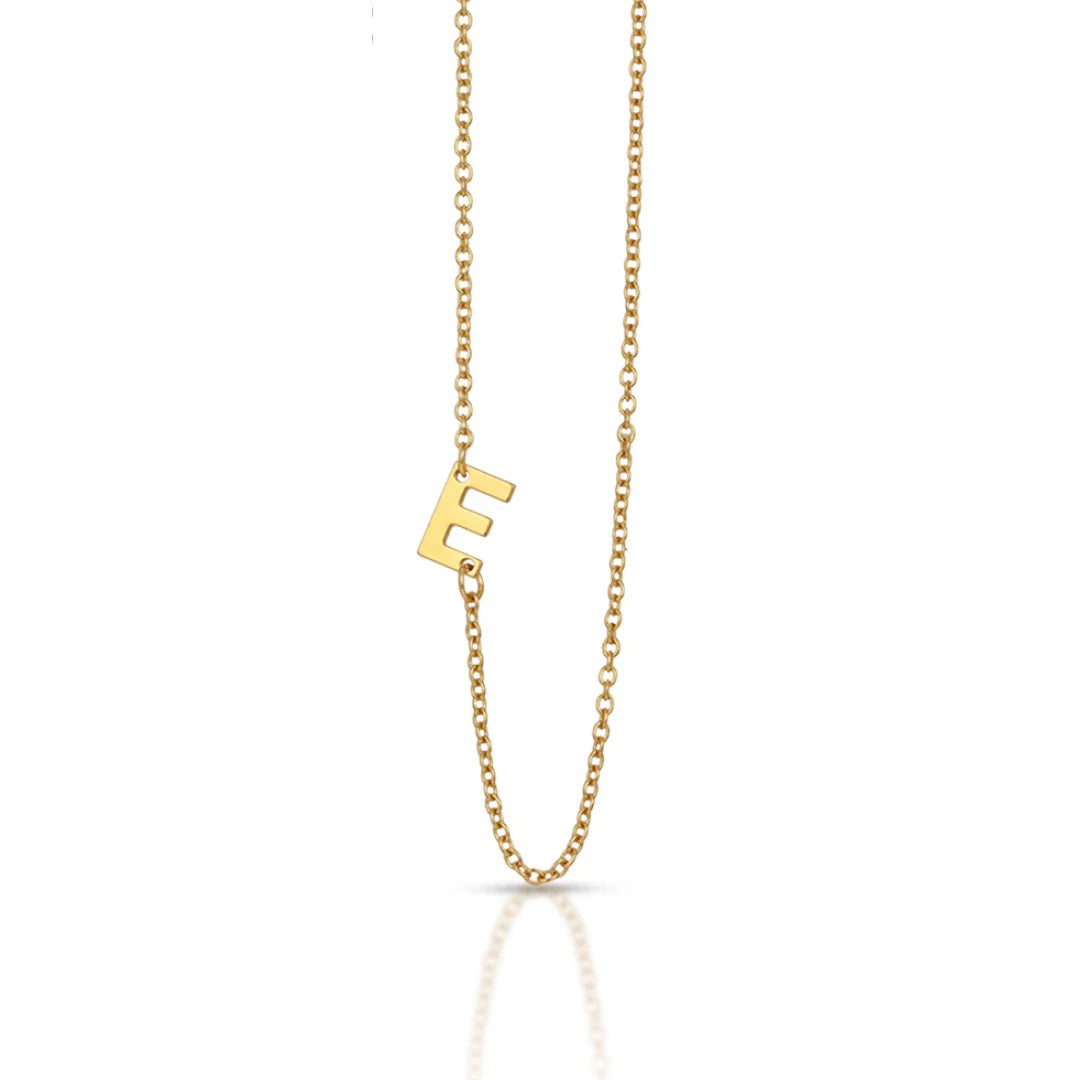 Lucky Feather, Celebrate You Initial Necklace - E