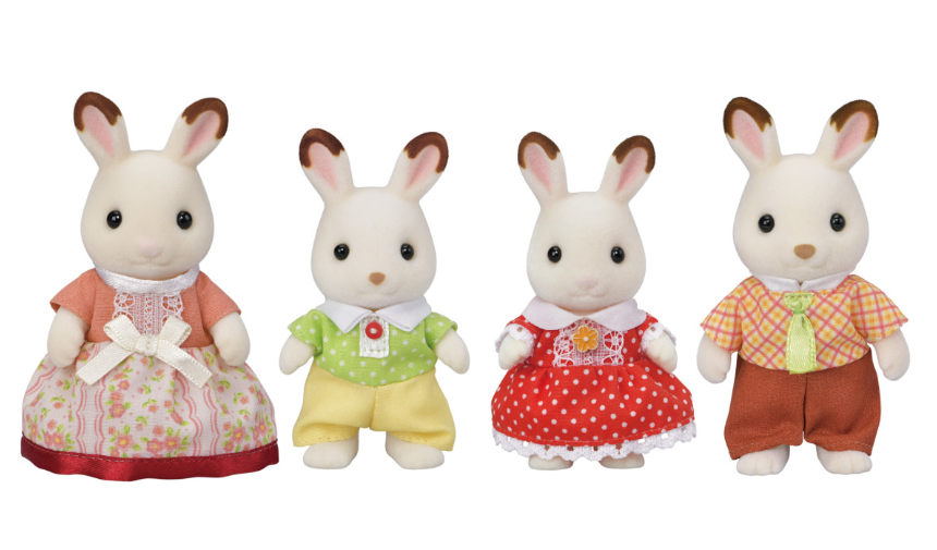 Calico Critters, Chocolate Rabbit Family - cc2028