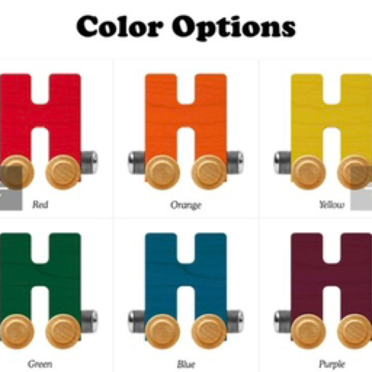 Name Train Letters, Bright Finish: H