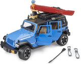 Bruder, Jeep Wrangler Rubicon with Kayak and Kayaker 02529