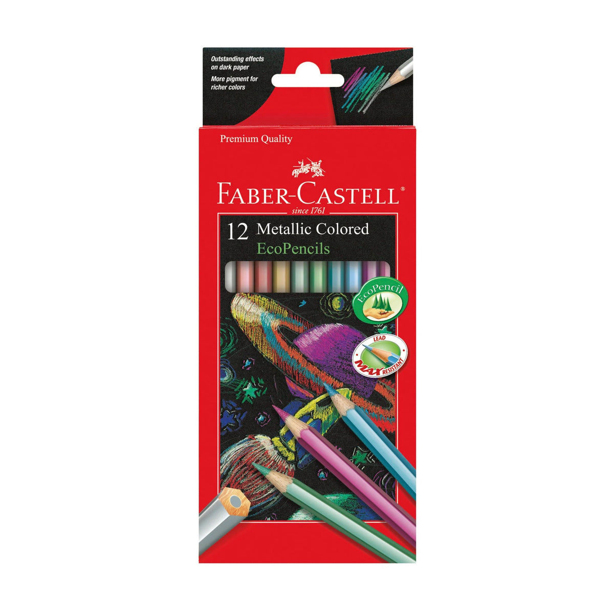 Faber Castell, 12 Metallic Colored EcoPencils 120410GE