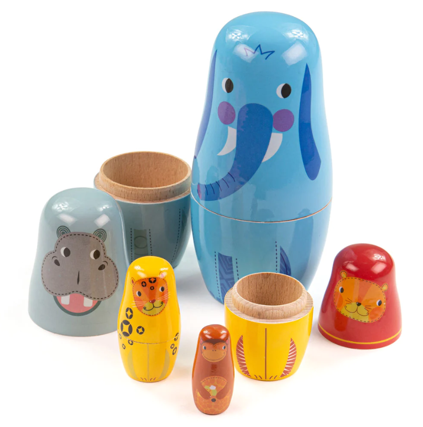 Bigjigs Toys, Jungle Animal Nesting Dolls  T0533