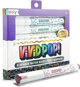 Ooly, Vivid Pop! Water Based Paint Markers: Metallic Set of 8 130-119